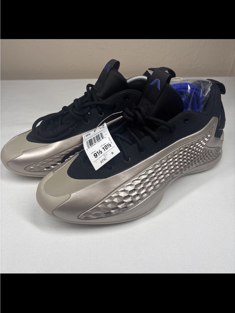 Adidas AE1 Anthony Edward’s Shoes Men’s Size 9.5 Champagne With Extra Laces New